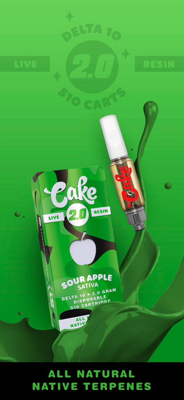 Cake 2g Delta 10 Live Resin 510 Cartridge 1ct - Premium  from H&S WHOLESALE - Just $12! Shop now at H&S WHOLESALE