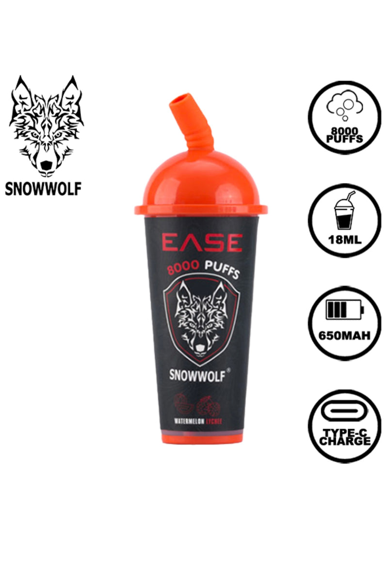 Snowwolf Ease 8000 Puffs 18ml 5% Nic 10ct Display Disposable Vape - Premium  from H&S WHOLESALE - Just $75.00! Shop now at H&S WHOLESALE