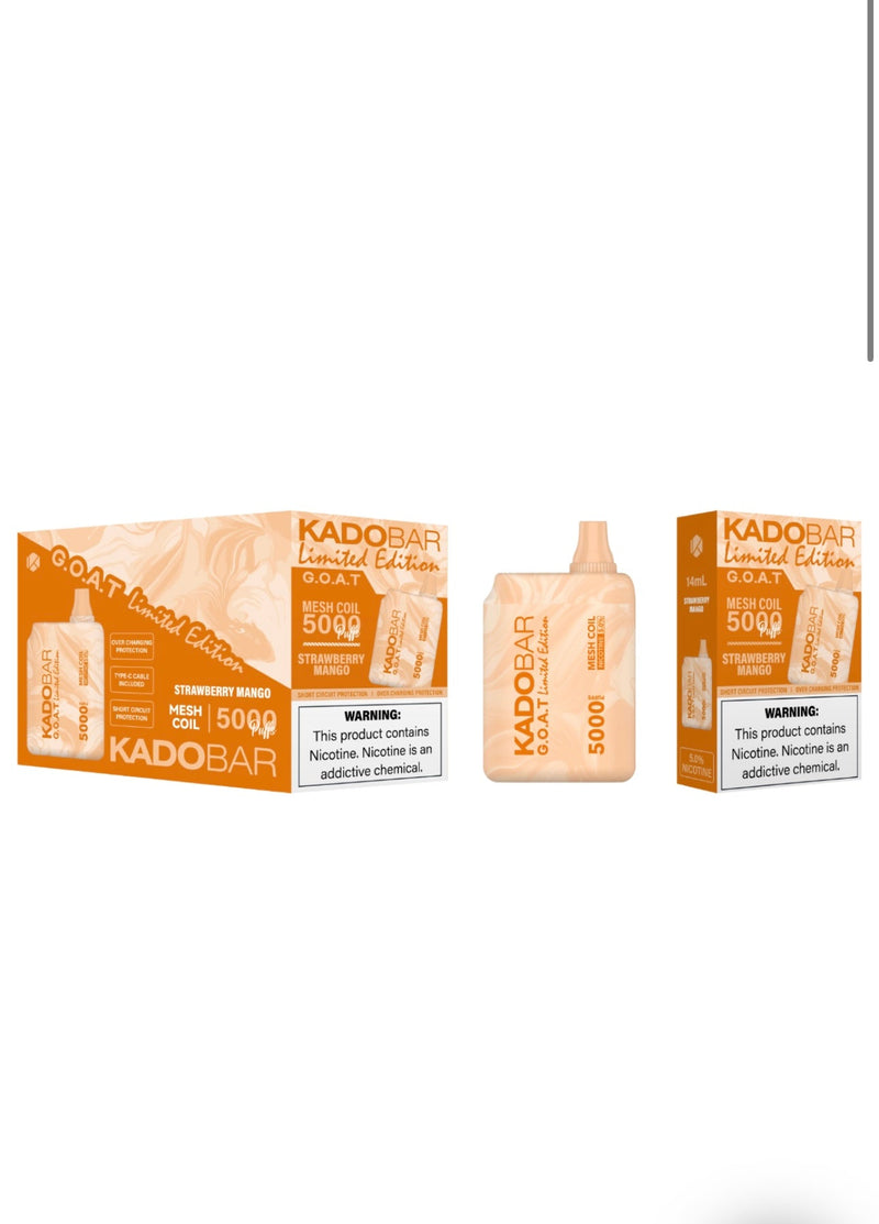 Kado Bar Goat Limited Edition 5000 Puffs MESH COIL RECHARGEABLE DISPOSABLE DEVICE 5CT - Premium  from H&S WHOLESALE - Just $37.50! Shop now at H&S WHOLESALE