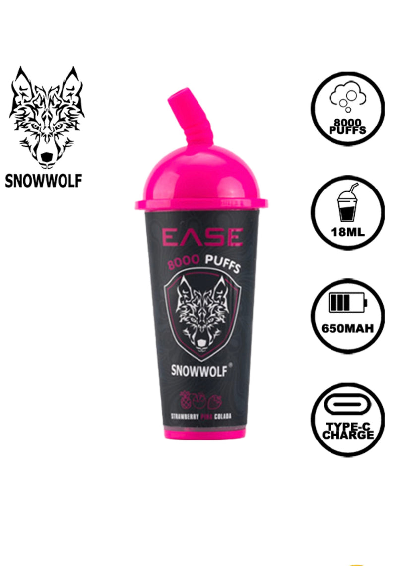 Snowwolf Ease 8000 Puffs 18ml 5% Nic 10ct Display Disposable Vape - Premium  from H&S WHOLESALE - Just $75.00! Shop now at H&S WHOLESALE