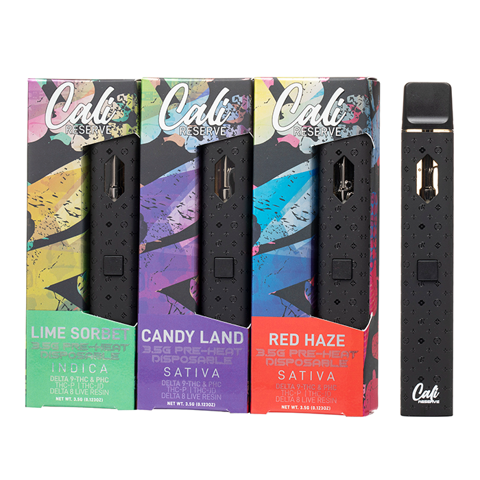 Cali Reserve By Extrax 3.5g Live Resin D9 & PHC & D8 & THC-JD Pre-Heat Disposable Vape 1ct - Premium  from H&S WHOLESALE - Just $17.00! Shop now at H&S WHOLESALE