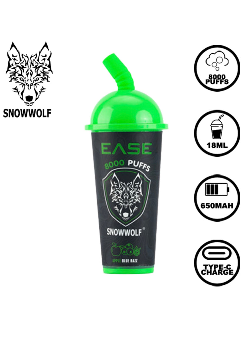 Snowwolf Ease 8000 Puffs 18ml 5% Nic 10ct Display Disposable Vape - Premium  from H&S WHOLESALE - Just $75.00! Shop now at H&S WHOLESALE