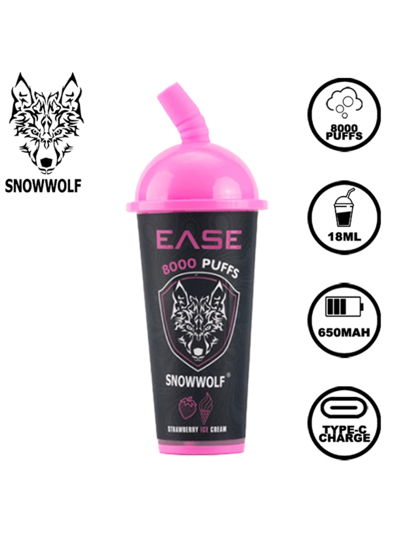 Snowwolf Ease 8000 Puffs 18ml 5% Nic 10ct Display Disposable Vape - Premium  from H&S WHOLESALE - Just $75.00! Shop now at H&S WHOLESALE