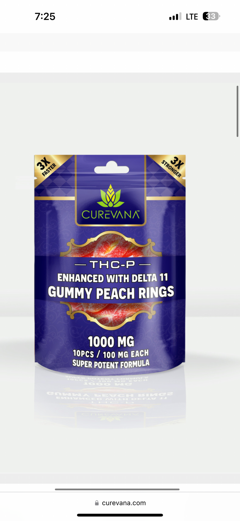 Curevana Delta 11 & THC-P 1000mg 6ct Display Gummies - Premium  from H&S WHOLESALE - Just $40.00! Shop now at H&S WHOLESALE