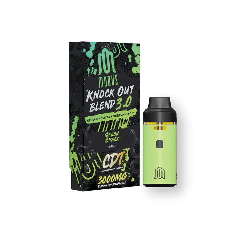 MODUS Knock Out Blend 3g Live Resin D10+D8+THC-P 1ct Disposable Vape - Premium  from H&S WHOLESALE - Just $14! Shop now at H&S WHOLESALE