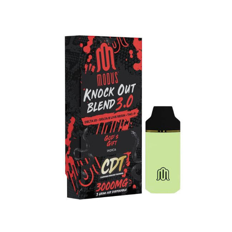 MODUS Knock Out Blend 3g Live Resin D10+D8+THC-P 1ct Disposable Vape - Premium  from H&S WHOLESALE - Just $14! Shop now at H&S WHOLESALE