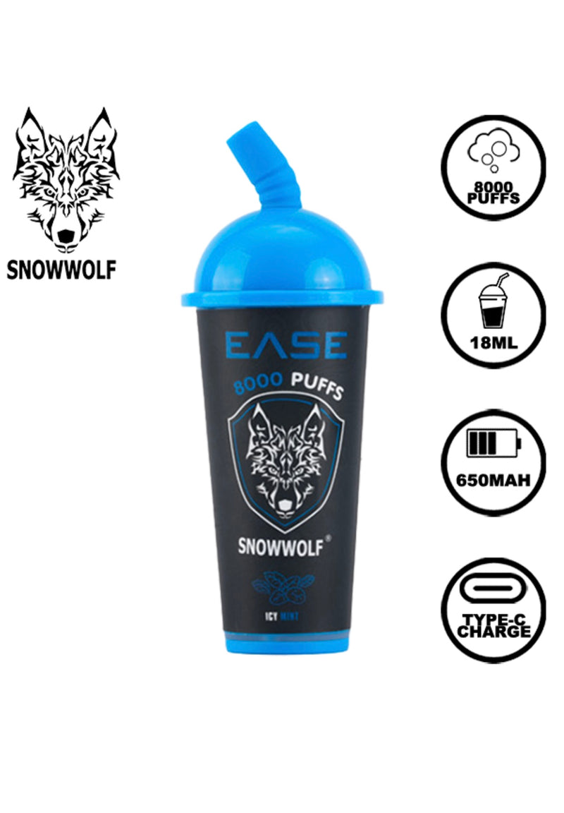 Snowwolf Ease 8000 Puffs 18ml 5% Nic 10ct Display Disposable Vape - Premium  from H&S WHOLESALE - Just $75.00! Shop now at H&S WHOLESALE