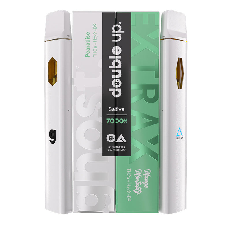 Ghost Extrax THC-A+HXY9+D9 7000mg Double Up 2X3.5g Each Disposable Vape 2ct - Premium  from H&S WHOLESALE - Just $30.99! Shop now at H&S WHOLESALE