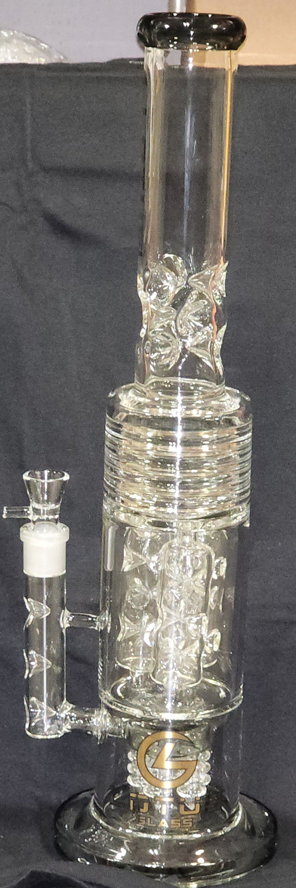 Lotus Glass Water Pipe b 5 - Premium  from H&S WHOLESALE - Just $85! Shop now at H&S WHOLESALE