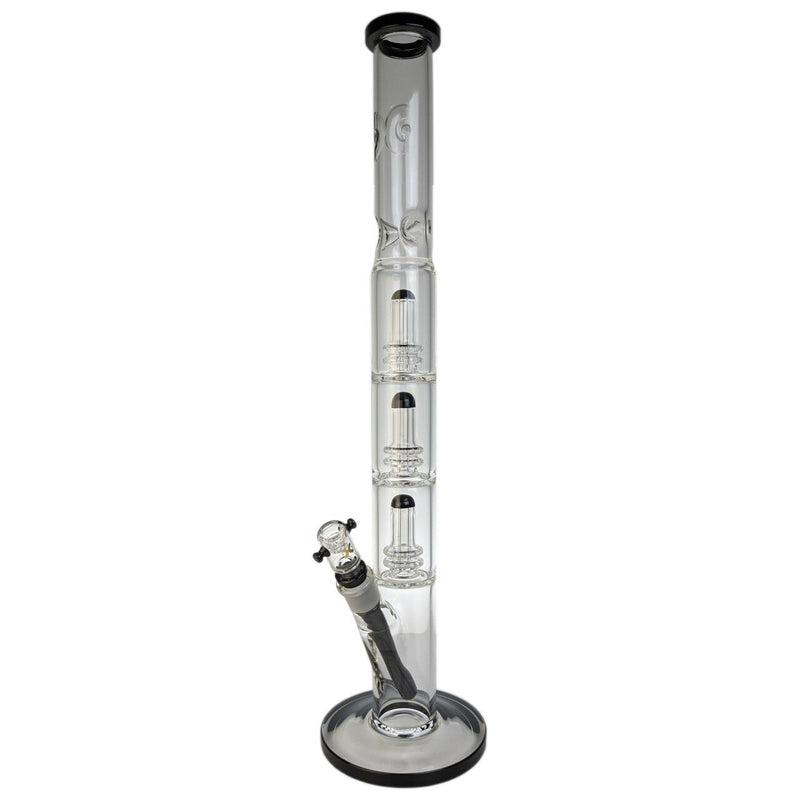 Dank Glass - 22" Triple Matrix Straight Water Pipe - with 14M Bowl - Premium  from H&S WHOLESALE - Just $49.99! Shop now at H&S WHOLESALE