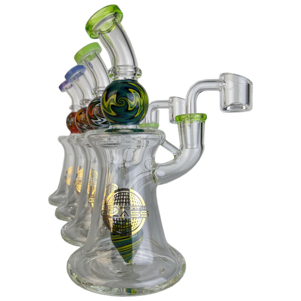 On Point Glass - 7.5" Wig Wag Mid Ball Banger Hanger Water Pipe - with 14M Banger - Premium  from H&S WHOLESALE - Just $39.00! Shop now at H&S WHOLESALE