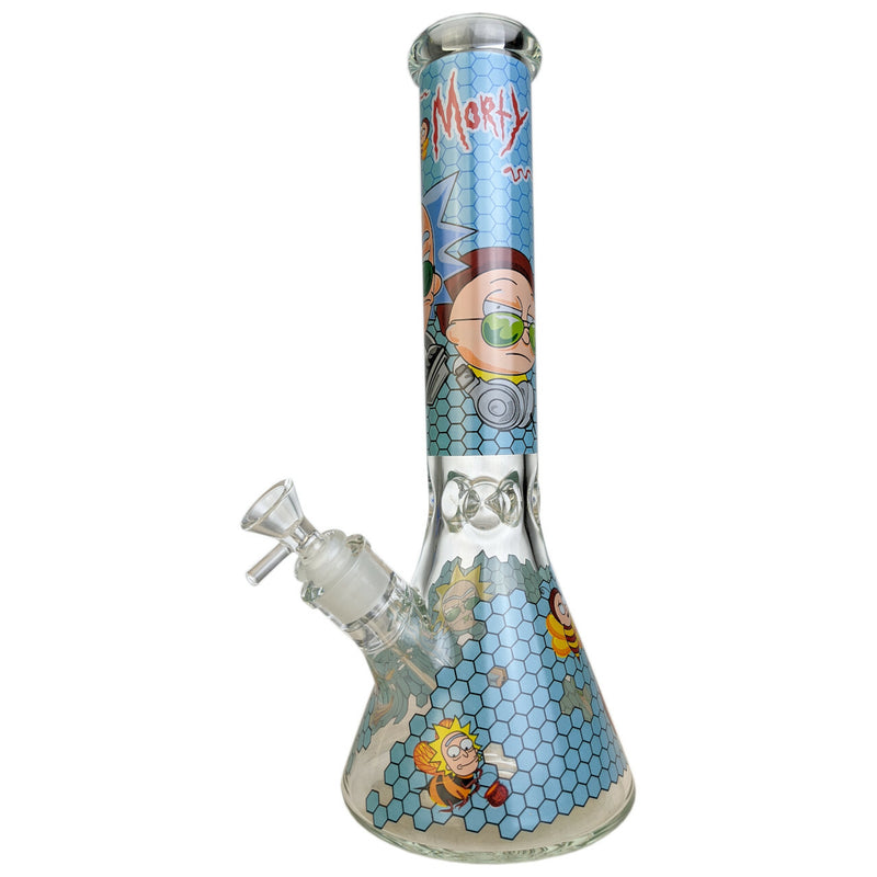 13" RM Honeycomb Decal Beaker Water Pipe - with 14M Bowl - Premium  from H&S WHOLESALE - Just $29.99! Shop now at H&S WHOLESALE