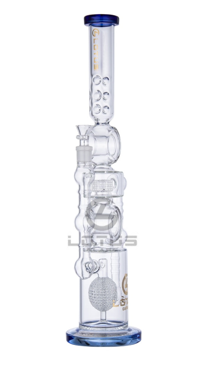 Lotus Glass 20 in. Glass Water Pipe - Premium  from H&S WHOLESALE - Just $85.00! Shop now at H&S WHOLESALE