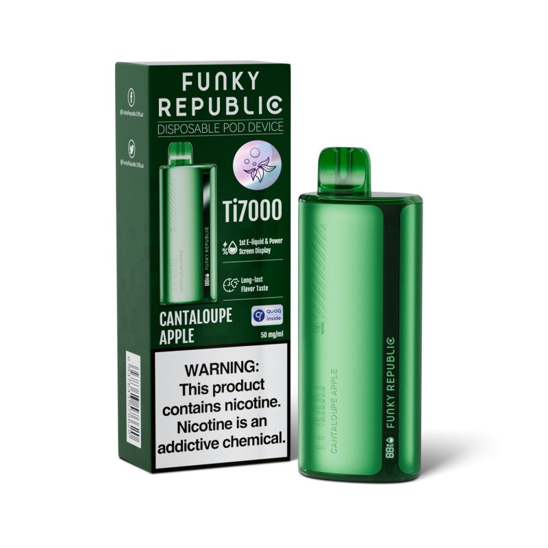 Funky Republic 5% NIC TI7000 Puffs 17ML 5ct Disposable Vapw - Premium Coming soon from Coming soon - Just $40! Shop now at H&S WHOLESALE