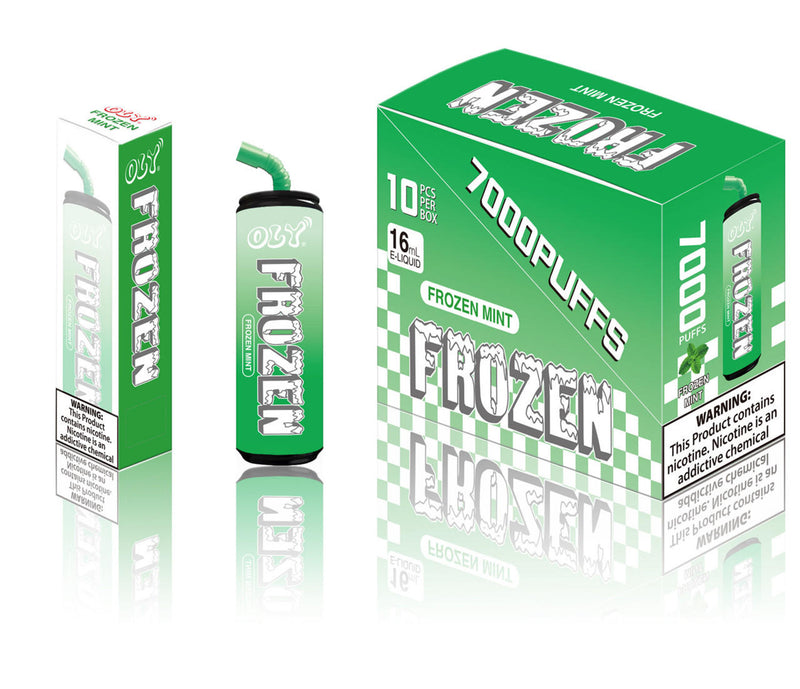 OLY Frozen 7000 Puffs 16ml 5% nic rechargeable 10ct box - Premium  from H&S WHOLESALE - Just $80.00! Shop now at H&S WHOLESALE