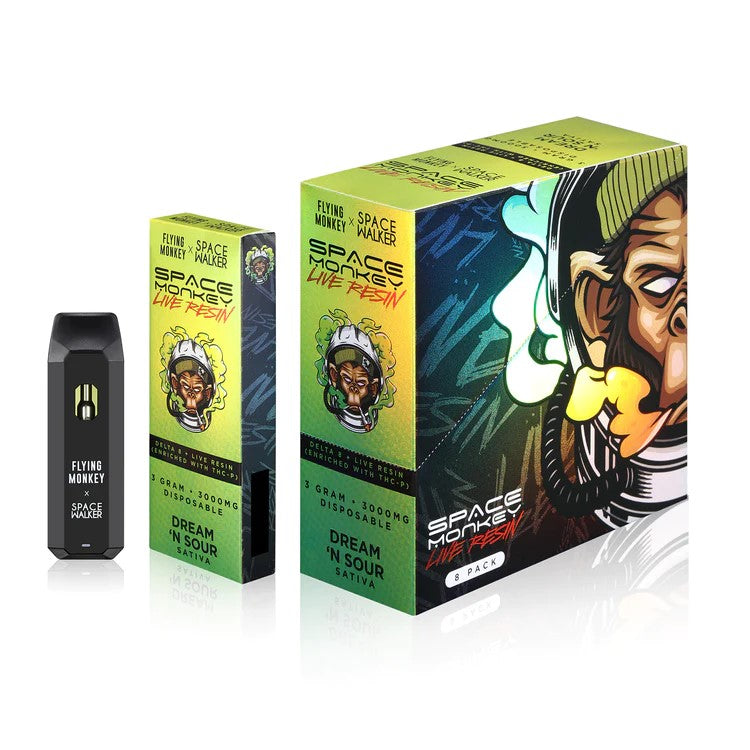 Flying Monkey + Space Monkey Delta 8 Live Resin 3g disposables vape - Premium  from H&S WHOLESALE - Just $15! Shop now at H&S WHOLESALE