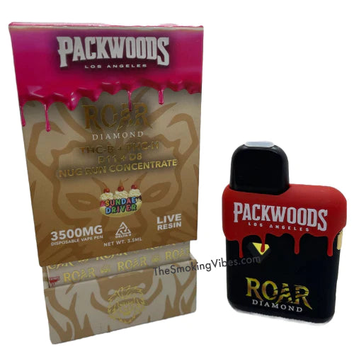 Packwoods Roar Diamond 3500mg Live Resin THC-B & THC-C & D11 & D8 Disposable Vape - Premium  from H&S WHOLESALE - Just $19.00! Shop now at H&S WHOLESALE