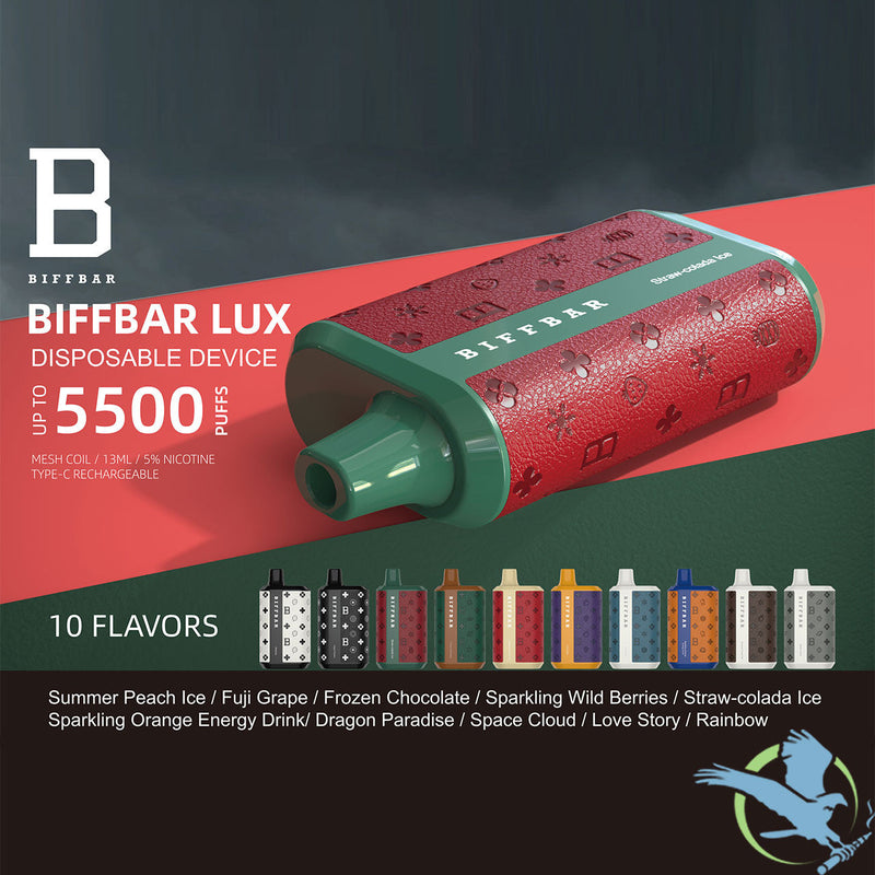 Biffbar at Lux 5500 puffs disposables vape 10ct - Premium  from H&S WHOLESALE - Just $75! Shop now at H&S WHOLESALE