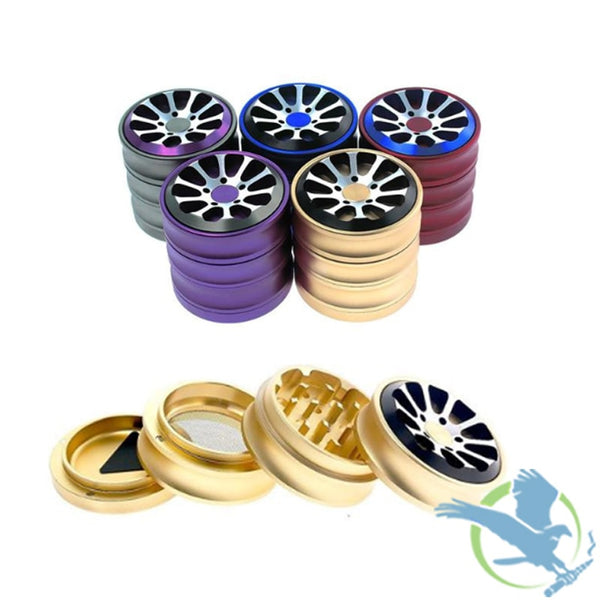 Chromium Crusher 2.2’’ CNC Rim 4pc Magnetic Tobacco Grinder 6ct 70372 Mix Color - Premium  from H&S WHOLESALE - Just $65.00! Shop now at H&S WHOLESALE