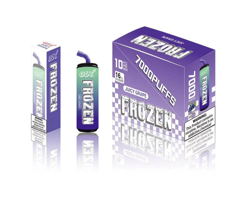 OLY Frozen 7000 Puffs 16ml 5% nic rechargeable 10ct box - Premium  from H&S WHOLESALE - Just $69.99! Shop now at H&S WHOLESALE