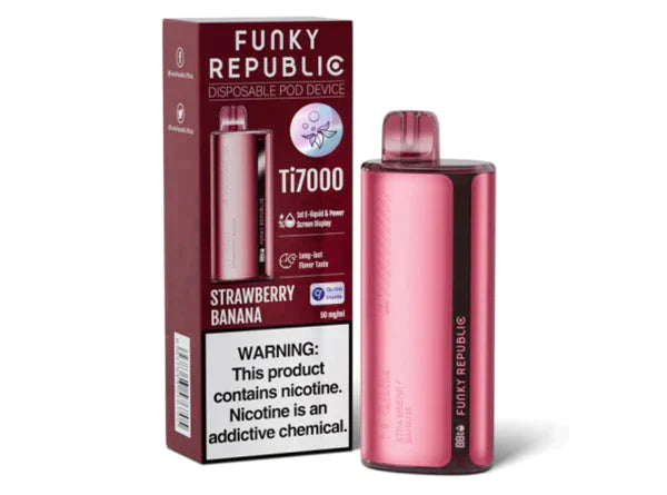 Funky Republic 5% NIC TI7000 Puffs 17ML 5ct Disposable Vapw - Premium Coming soon from Coming soon - Just $40! Shop now at H&S WHOLESALE