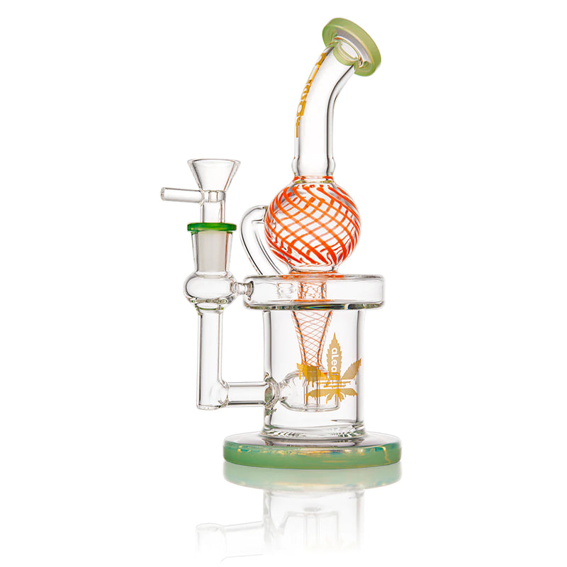 9’’ Swirl UNI Recycler with Waffle Perc 1ct AL5105 - Premium  from H&S WHOLESALE - Just $30.00! Shop now at H&S WHOLESALE