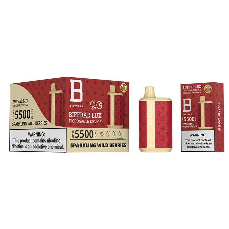 Biffbar at Lux 5500 puffs disposables vape 10ct - Premium  from H&S WHOLESALE - Just $75! Shop now at H&S WHOLESALE