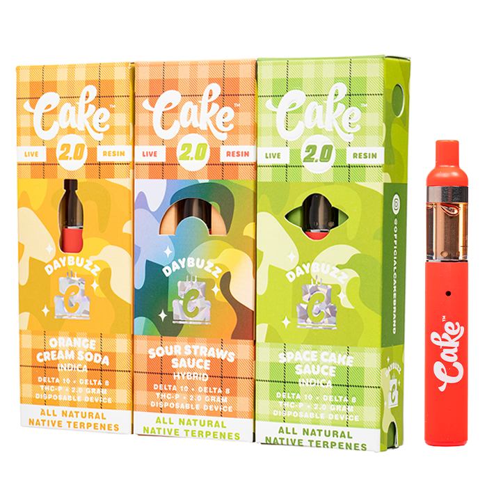 Cake Daybuzz 2g Live Resin Delta 10 & Delta 8 & THC-P Disposable Vape 1ct - Premium  from H&S WHOLESALE - Just $14! Shop now at H&S WHOLESALE