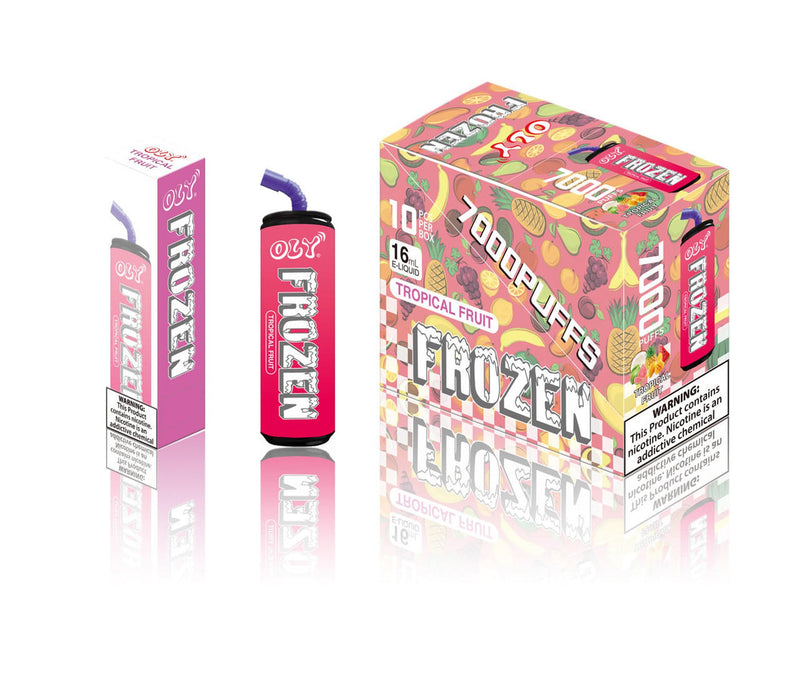 OLY Frozen 7000 Puffs 16ml 5% nic rechargeable 10ct box - Premium  from H&S WHOLESALE - Just $69.99! Shop now at H&S WHOLESALE