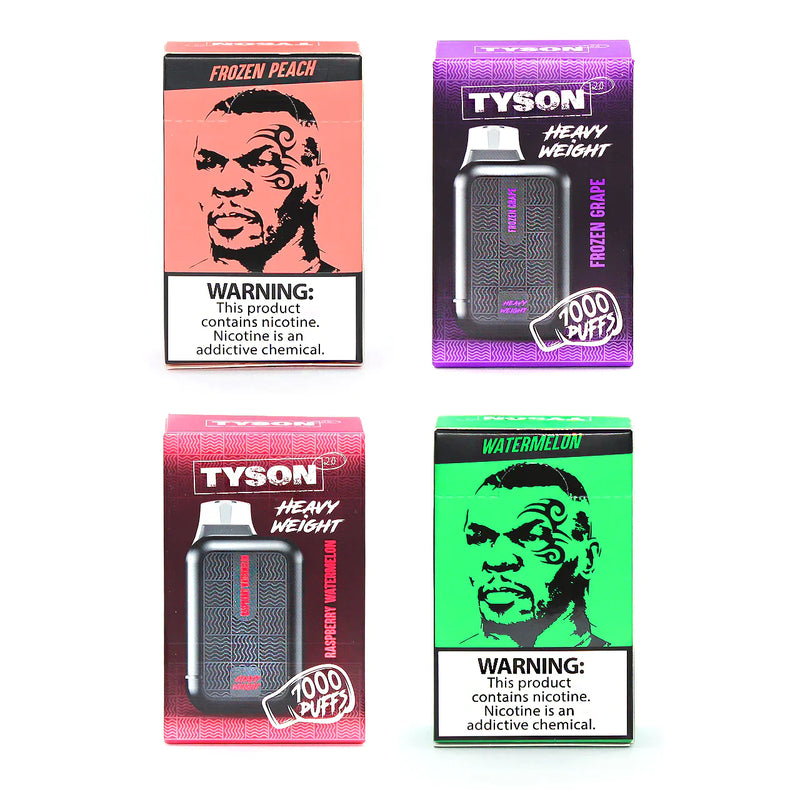 TYSON 2.0 Heavy Weight 5% Nic 7000 Puffs Disposable Vape 10ct box - Premium  from H&S WHOLESALE - Just $85! Shop now at H&S WHOLESALE