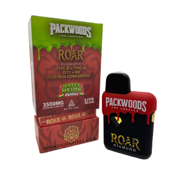 Packwoods Roar Diamond 3500mg Live Resin THC-B & THC-C & D11 & D8 Disposable Vape - Premium  from H&S WHOLESALE - Just $19.00! Shop now at H&S WHOLESALE