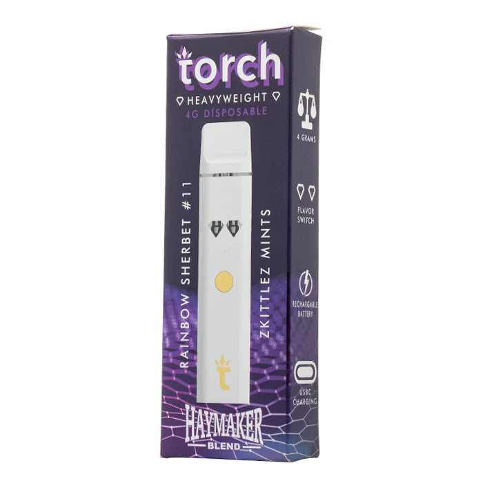 Torch Heavyweight 4g Haymaker THC-H & D11 & THC-JD 1ct Disposable Vape - Premium  from H&S WHOLESALE - Just $20.00! Shop now at H&S WHOLESALE