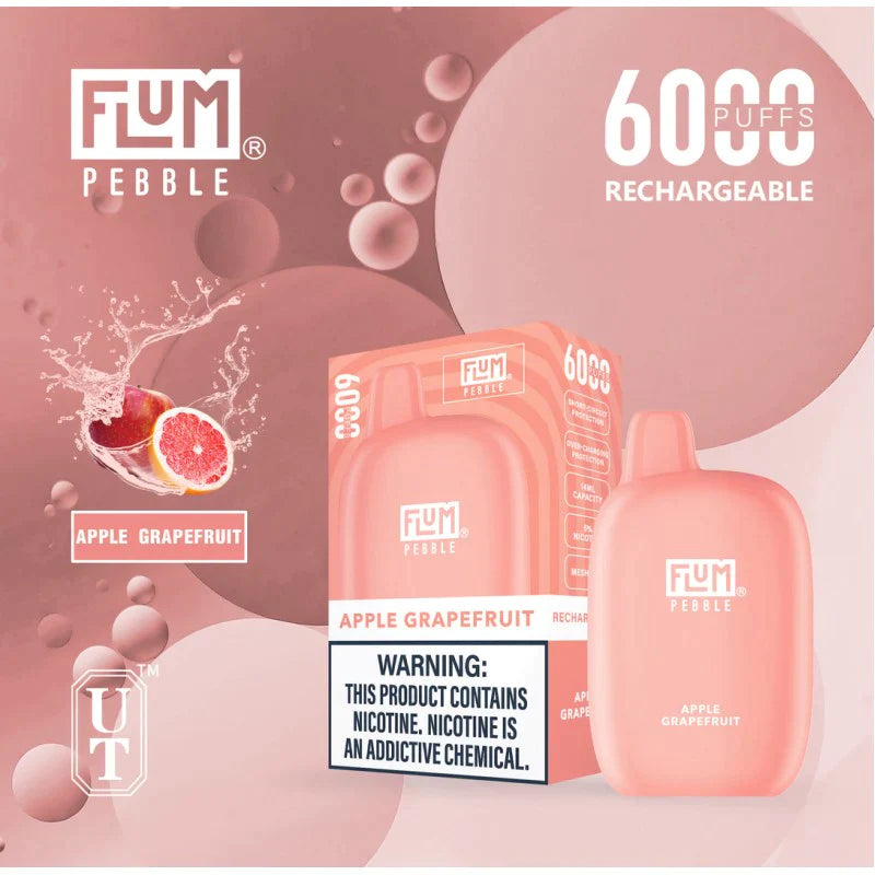 Flum Pebble 6000 puffs 5% Nic 5ct box disposable vape - Premium  from H&S WHOLESALE - Just $50! Shop now at H&S WHOLESALE